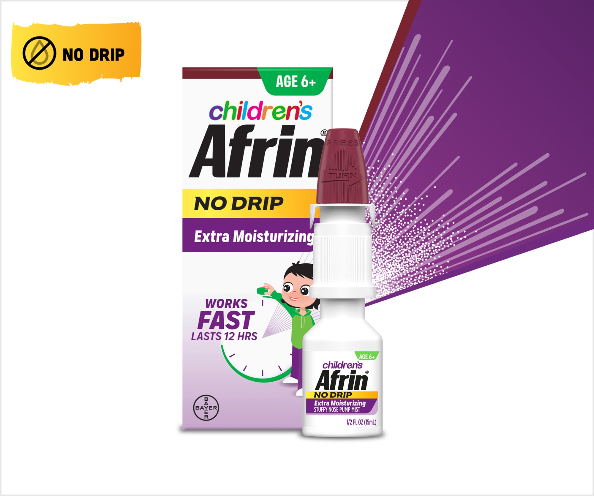 Nasal spray for outlet children