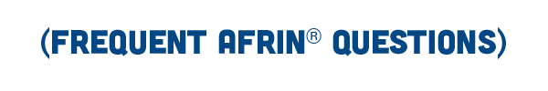 Frequent Afrin Questions headline banner
