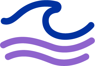 waves icon which says the product "contains purified seawater”