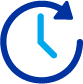 a clock icon featuring an arrow directed to right which says “use often as needed”