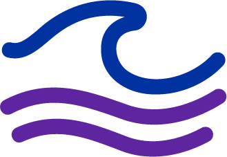 waves icon which says the product "contains purified seawater”