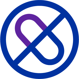 a no pill icon crossed with a diagonal line which says the product is “drug free"