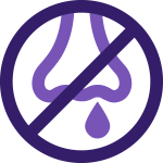 purple of common cold runny nose with cross out saying no more runny nose